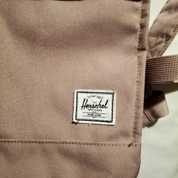 Herschel Supply Co. Settlement  Ash Rose Backpack With Leather Strap & Striped L - Picture 2 of 9
